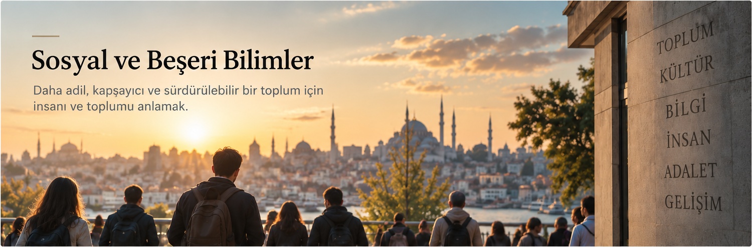 Sosyal ve Beşeri Bilimler alanını temsil eden akademik araştırma görseli